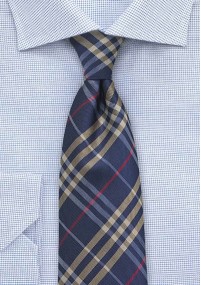 Cravatta business quadri blu