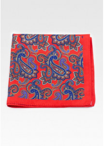 Sciarpa Cavalier Motivo Paisley giocoso Rosso