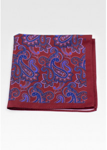 Sciarpa Cavalier con motivo Paisley Rosso...