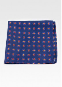 Sciarpa Cavalier Piccolo Motivo Paisley navy