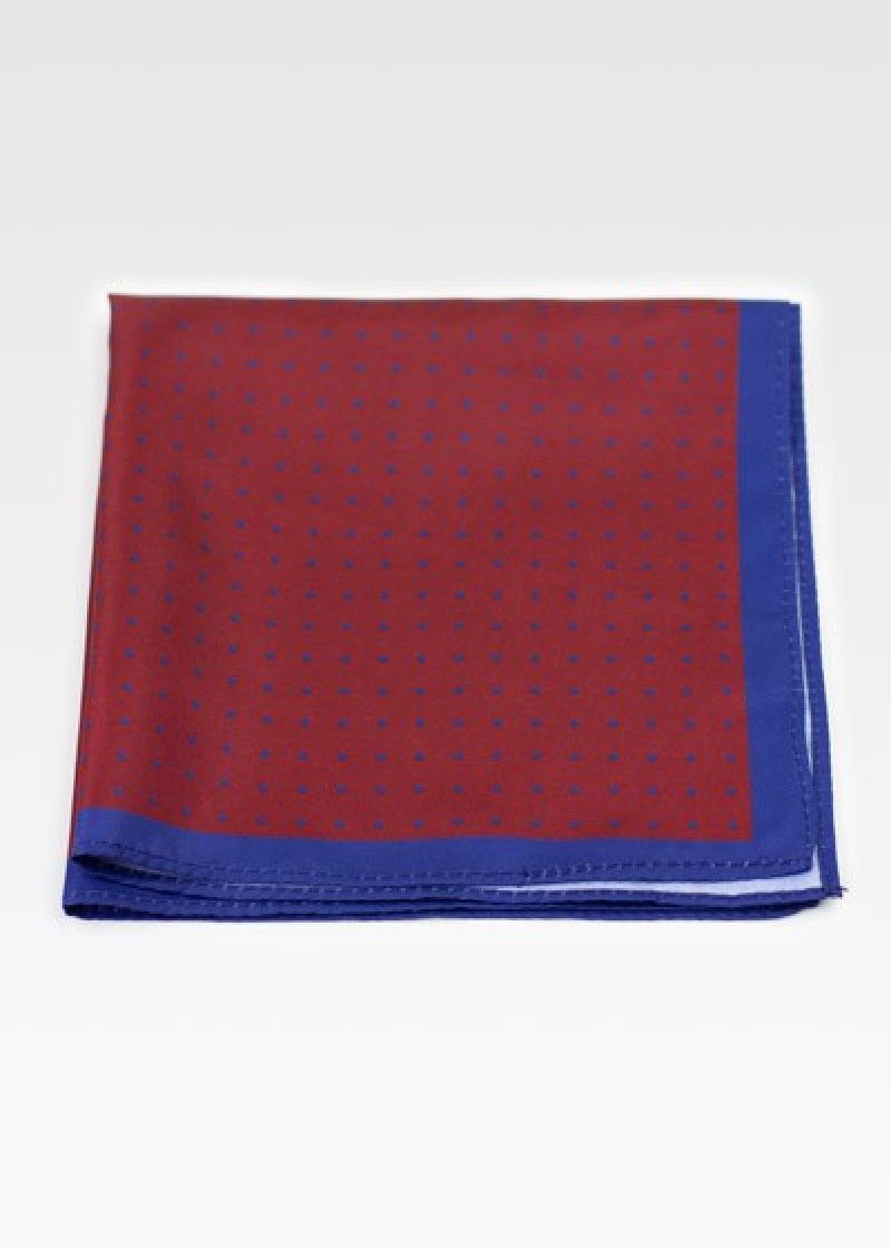 Sciarpa Cavalier con motivo a pois classico Rosso