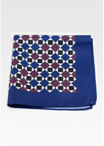 Sciarpa ornamentale stile retrò blu navy...