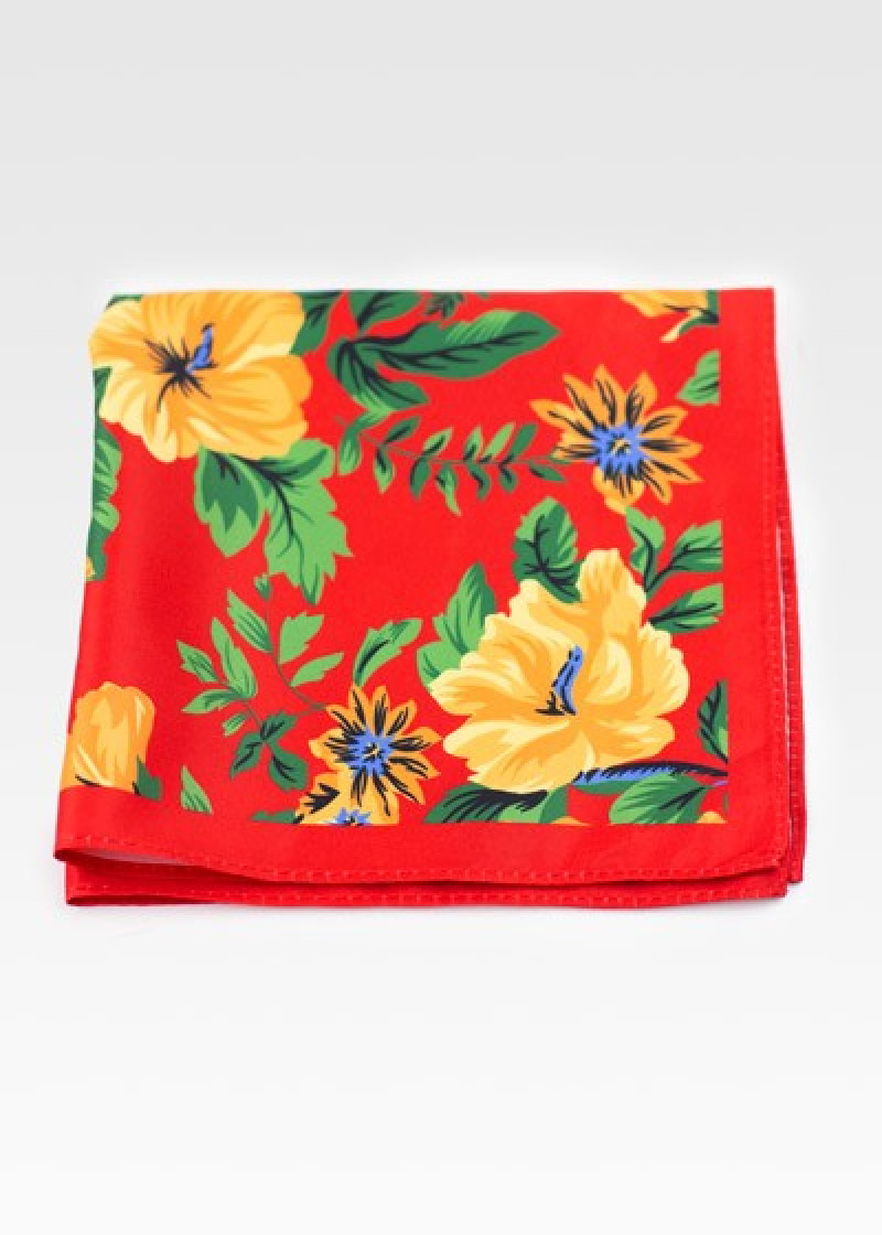 Quadro da taschino a fiori rosso medio