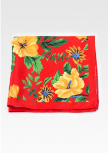 Quadro da taschino a fiori rosso medio