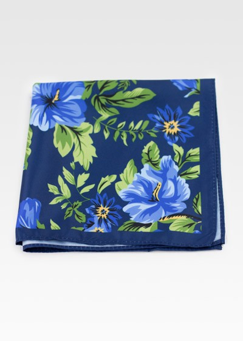 Sciarpa Flower Cavalier blu navy