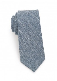 Cravatta uomo in cotone maculato blu...
