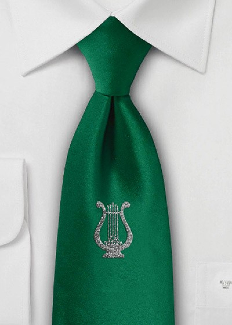 Cravatta business Lyra verde pino