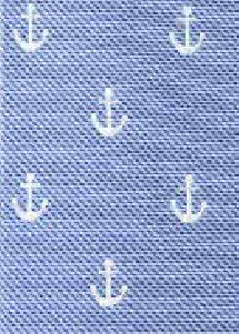 Fliege eisblau mit Anker-Motiv