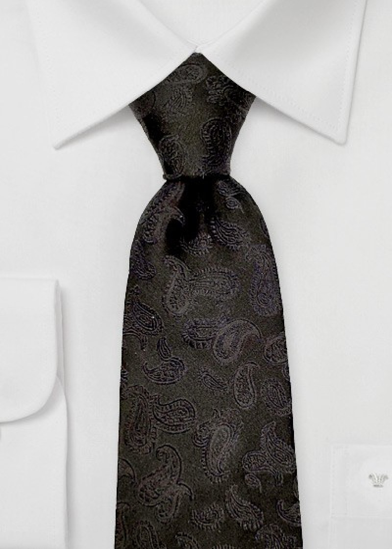 Cravatta con motivo Paisley Tea Nero
