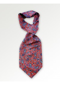 Plastron mit Paisley-Muster in rot
