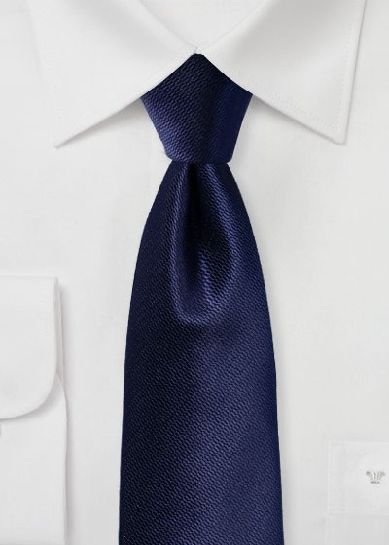 Cravatta strutturata uni blu navy