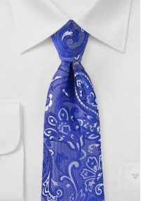 Cravatta dignitosa con motivo paisley blu