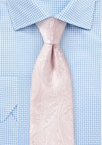 Cravatta dignitosa paisley blush-rosé