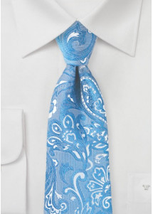 Cravatta dignitosa con motivo paisley blu...