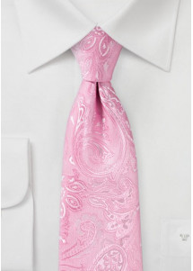 Cravatta da uomo con motivo Paisley Rosé