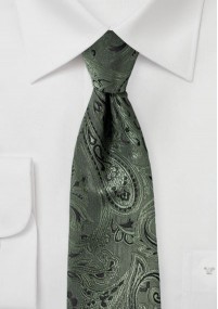 Cravatta business dignitosa paisley verde...