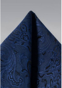 Kavaliertuch lebensfrohes Paisley navyblau