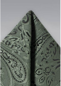 Ziertuch lebensfrohes Paisleymotiv jagdgrün