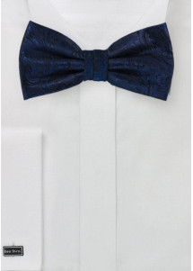 Papillon moderno con motivo Paisley blu notte