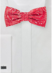 Papillon da uomo con motivo Paisley in rosso