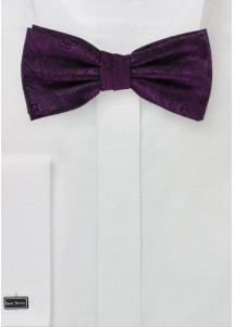 Papillon alla moda con motivo Paisley viola