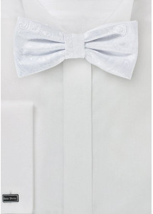 Papillon moderno motivo paisley bianco