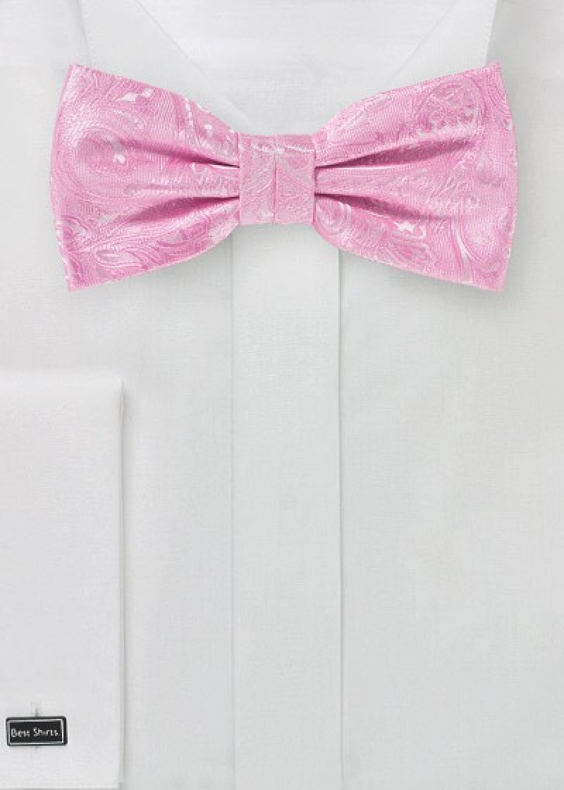 Papillon da uomo Top Fashion Paisley Motif Rosa