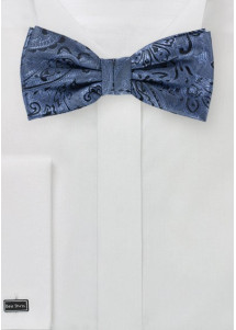 Papillon da uomo con motivo Paisley blu...