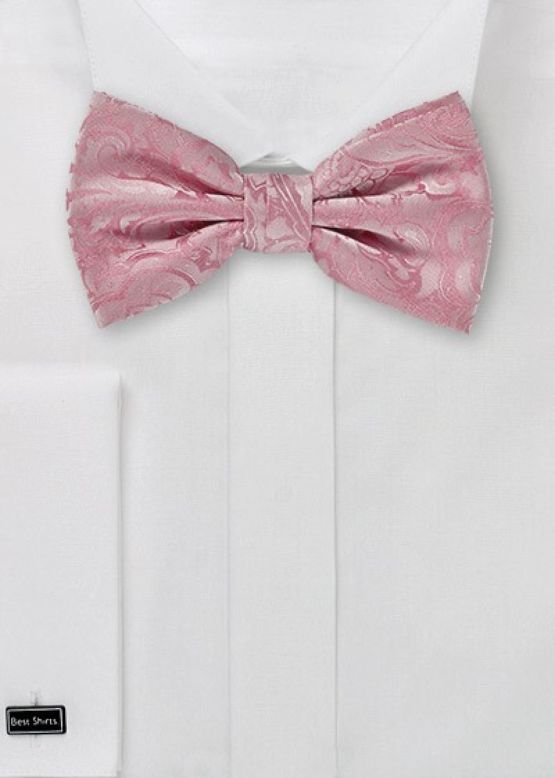 Papillon da uomo con motivo a spirale rosa