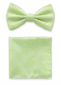 Papillon e fazzoletto da taschino verde...