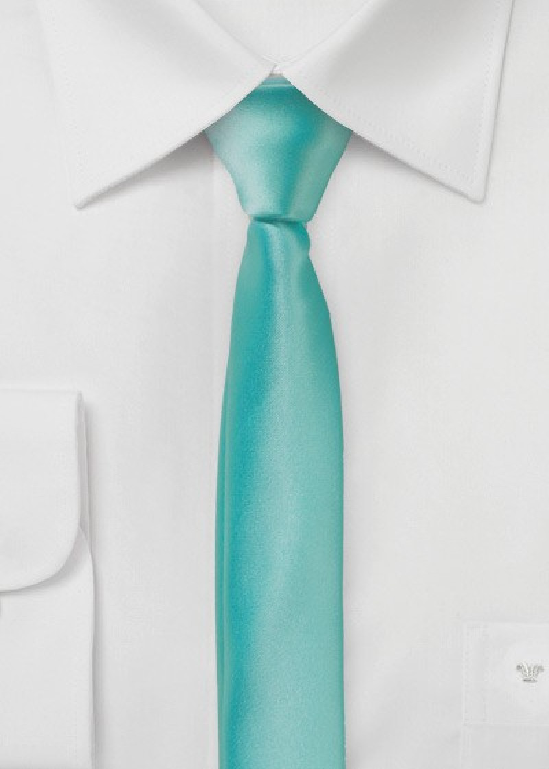 Cravatta extra stretta da uomo blu verde