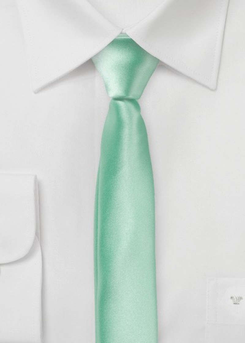 Cravatta extra slim verde chiaro