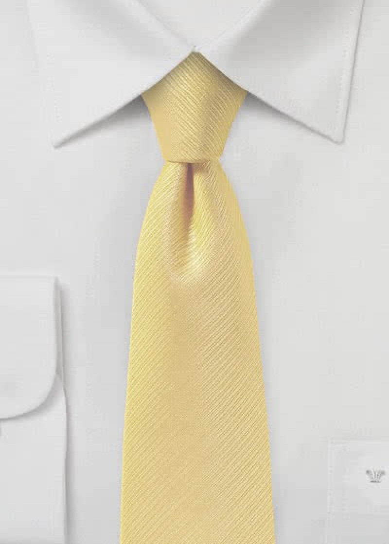 Cravatta business struttura a righe giallo pallido