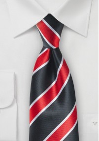 Cravatta tradizionale a righe rosso bianco...