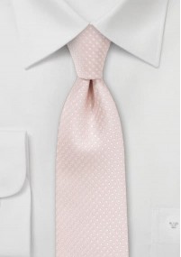 Cravatta stretta rosa a pois