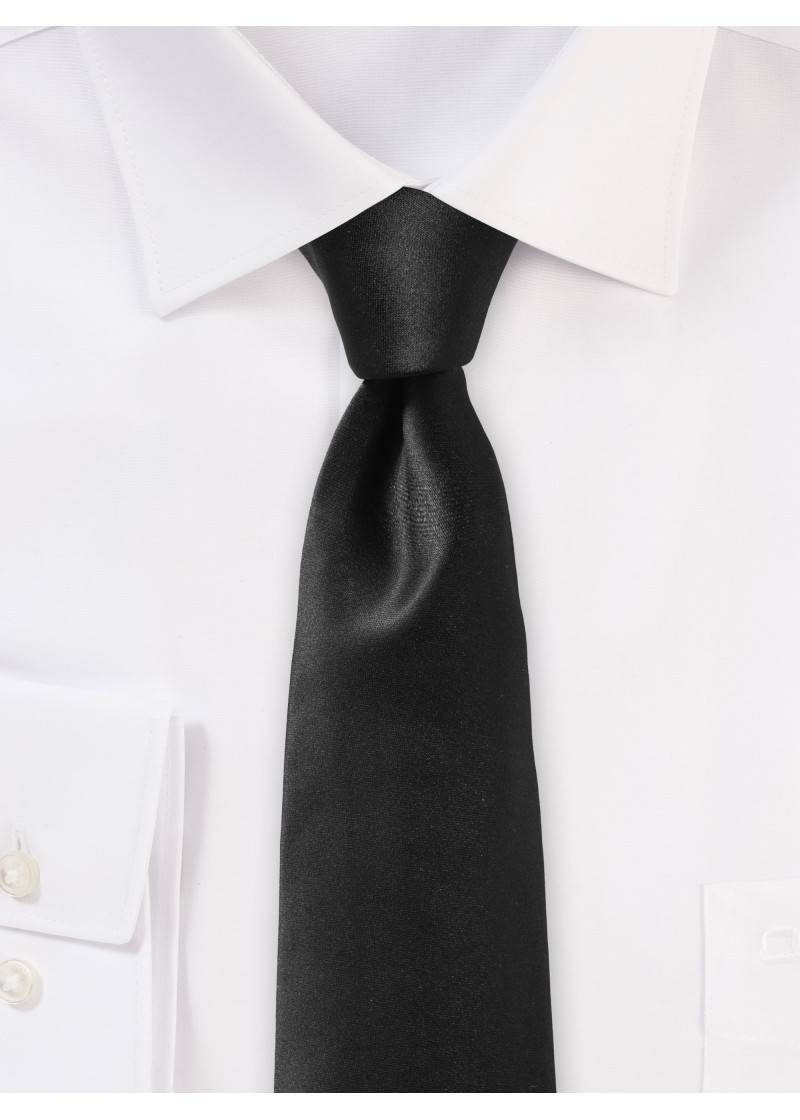 Cravatta business in seta, raso alla moda, nero