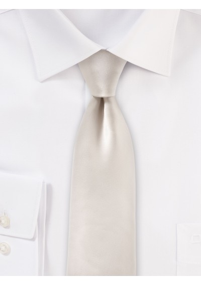 Cravatta in seta nobile bianca