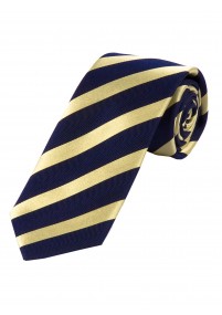 Krawatte Streifen hellgelb navy