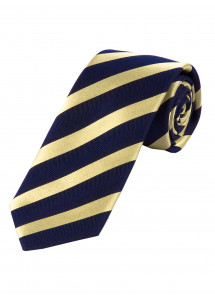 Cravatta a righe giallo pallido blu navy