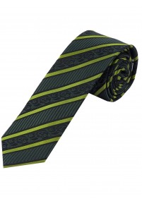 Cravatta a righe verde grigio scuro