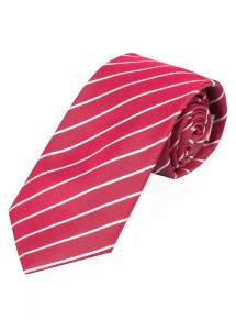Uomo Linee di cravatte rosso perla bianco