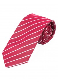 XXL Uomo Linee di cravatte Rosso Perla Bianco