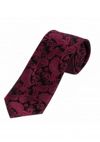 Cravatta extra slim motivo paisley bordeaux