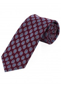 Besonders schlanke Krawatte Paisleymotiv bordeaux