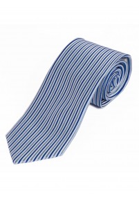 Krawatte schlank vertikale Streifen himmelblau silbergrau