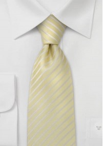 Cravatta righe vaniglia bianche