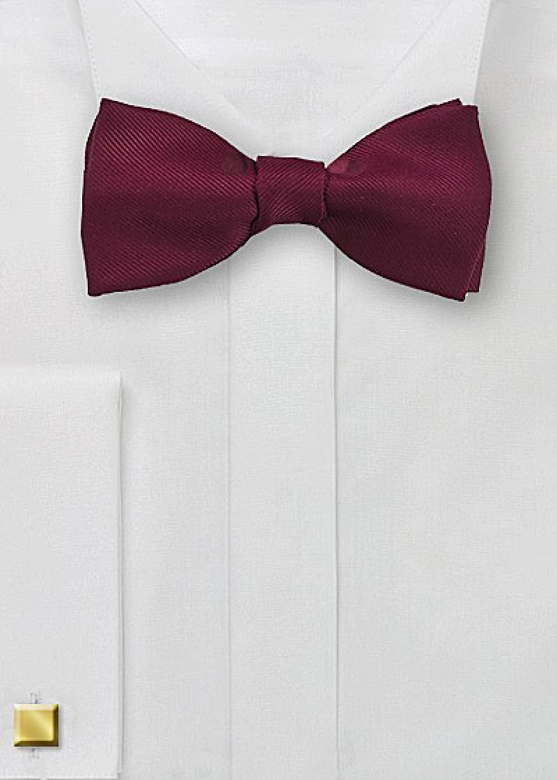Papillon self tie Struttura a coste rosso scuro