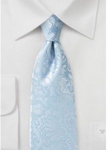 Markante  Kinder-Krawatte im Paisley-Look hellblau
