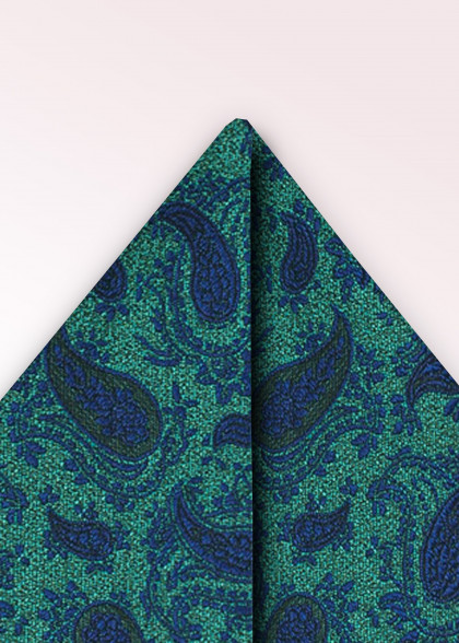 Einstecktuch Paisleymuster petrol navy