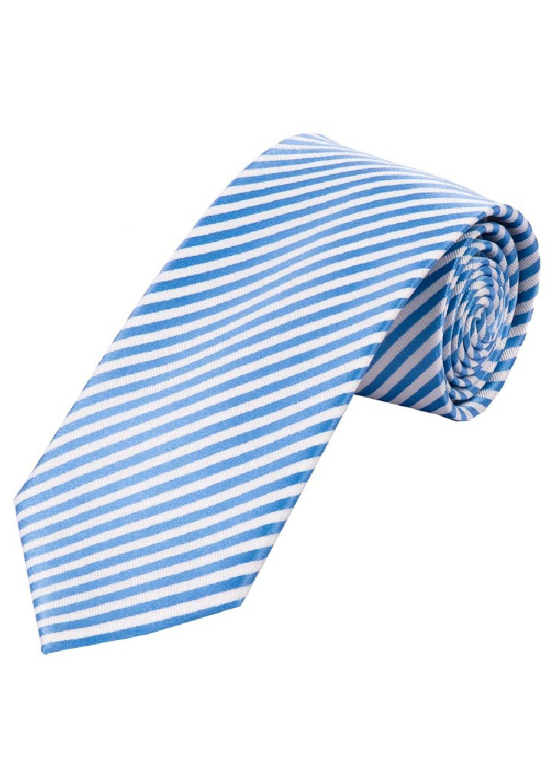 Cravatta a righe blu e bianche